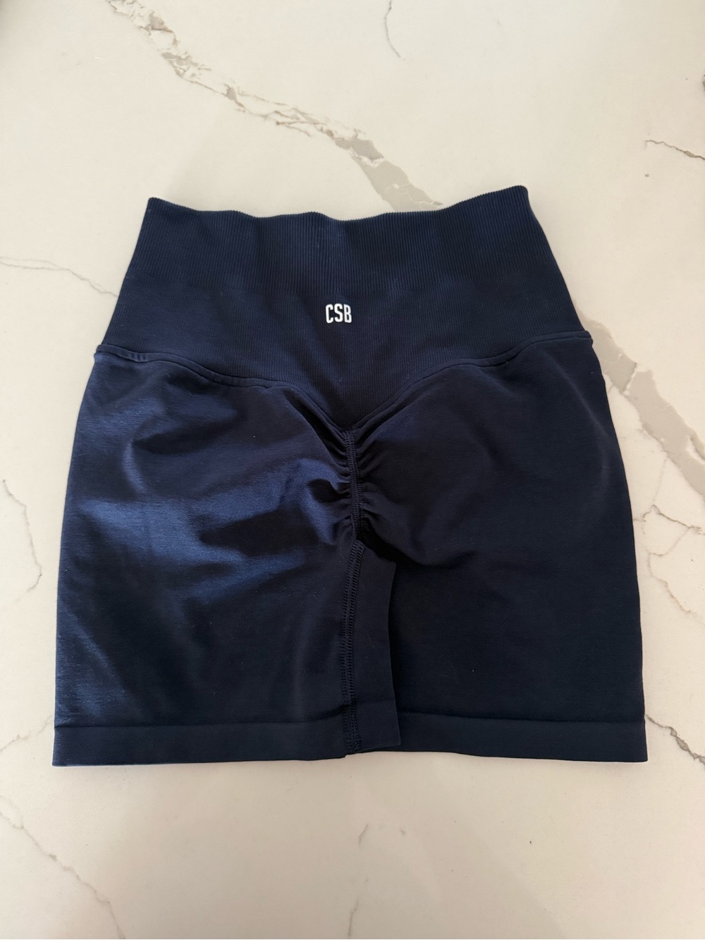 Crop Shop Boutique Navy Scrunch High-Waist Bike Shorts
